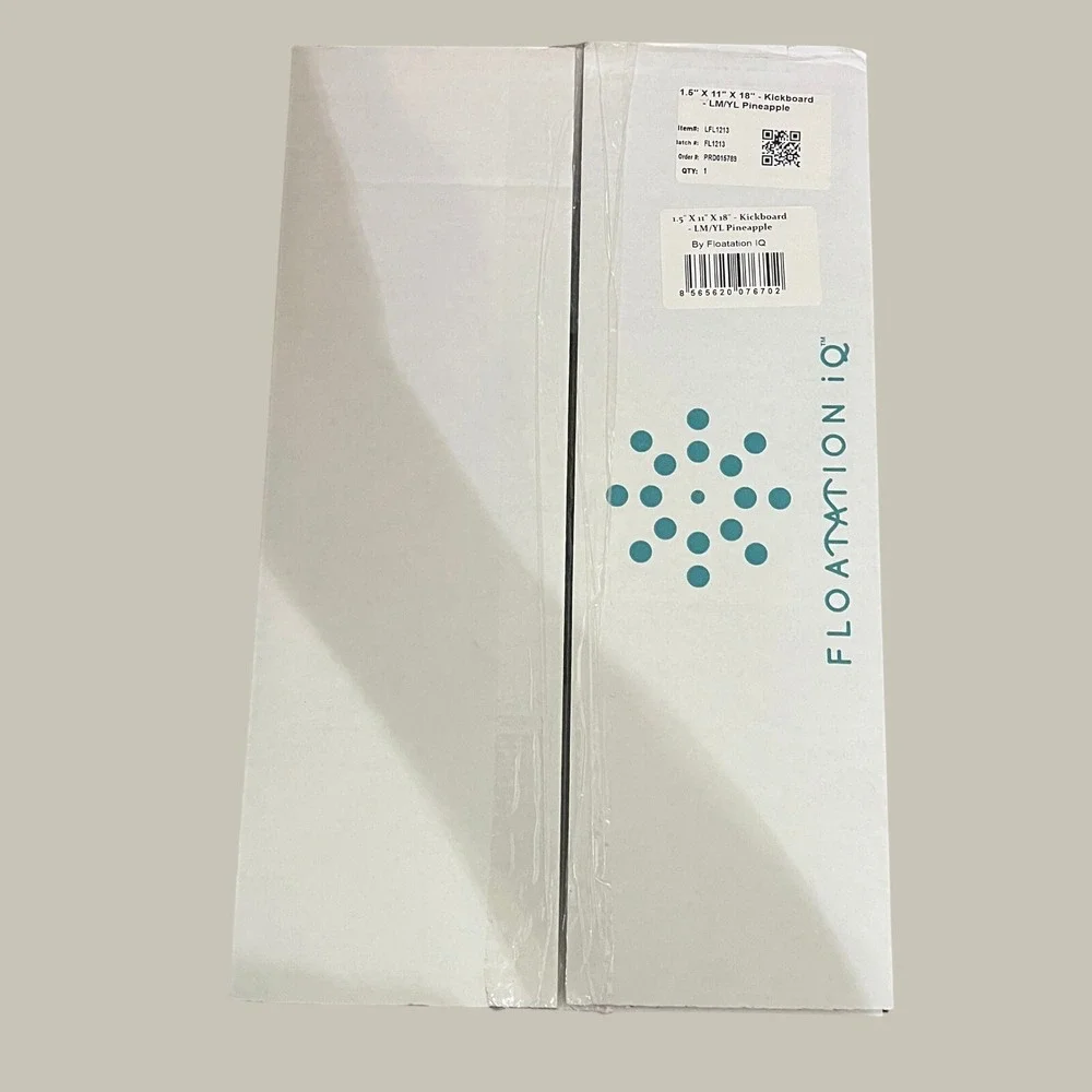 Floatation iQ Pineapple Kickboard Lime Yellow 1.5 x 11 x 18 LFL1213 New